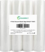 Vacuum Sealer Bags Rolls Compatible with FoodSaver 4-Pack 11" x 25' Vacuum Seal Rolls Fit Inside Machine Double-Side Embossed BPA-Free Bags for Sous Vide or Food Storage (Total 100 Feet) - Image 2