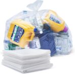 Veska 65 Gallon Clear Trash Bags, (50 Bags w/Ties) Clear Recycling Plastic Garbage Bags. 60 Gallon, 64 Gallon, 65 Gallon Trash Bags - Image 2