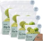 Vove Compostable Storage Bags 140 Ct Multi-Size (S/M/L/XL) – PFAS-Free, BPI Certified, Freezer Safe with Airtight Seal for Food & Meal Prep, Plant-Based - Image 2