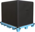 Water Resistant Pallet Cover, 420D Heavy-Duty Zipper Pallet Cover to fit Pallets Up to 48" x 42" x 48" Waterproof, Stain-Resistant, Dustproof, Cargo PalletCovers with UV Protection Black - Image 2