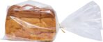 Wowfit Bread Poly Bags, Pack of 100 Entirely Transparent Clear Bakery Storage for Handmade Loaf Packaging, Includes 100 Gold Twist Ties - Image 2