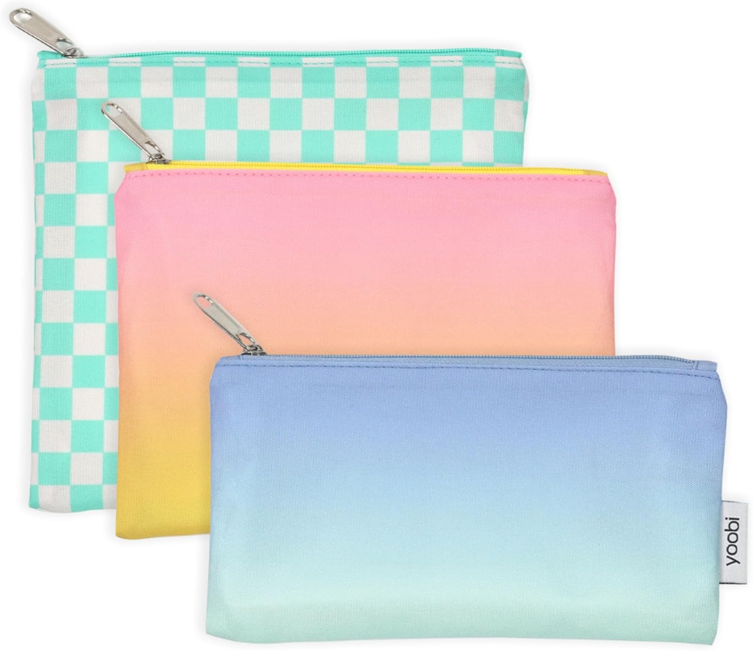 Yoobi Reusable Snack Bags – 3 Brightly Colored Food-Safe Lunch Bags in Various Sizes – Fun for Kids & Adults - Image 2