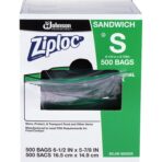 Ziploc 682255 Resealable Sandwich Bags, 1.2mil, 6 1/2 x 6, Clear, Box of 500 - Image 2