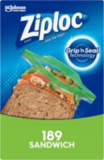 Ziploc Sandwich and Snack Bags with EasyGuide Texture, Plastic Storage Bags with Grip 'n Seal Technology, 189 Bags Total - Image 2
