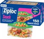 Ziploc Snack Bags with EasyGuide Texture, Small Plastic Storage Bags with Grip 'N Seal Technology, 150 Bags Total - Image 2