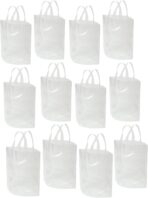 grinderPUNCH Clear Bag with Soft Loop Handle 12” X 12“ X 6” Thick Plastic Shopping Lunch Stadium Tote Bag - Image 2