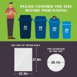 Teivio Large Clear Trash Bags 30-33 Gallon 50 Counts Multipurpose Trash Bags,30,32,33 Gal,Garbage Bags,For Industrial, Commercial, Construction, Outdoor, Lawn, Leaf, Can liners - Image 3