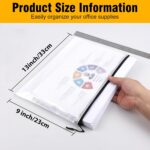 24pcs Large Mesh Zipper Pouch File Bags YOPCDJ Reusable Zippered Pouches for Organizing Classroom, Board Game Storage, Puzzle Bags Black - Image 3