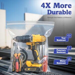 6 Sizes Heavy Duty Zip Seal Lock Snack Sandwich Gallon Storage Bag Variety Pack, Multiple Sizes 6–8 Mil Thick Zipper Top, Freezer Bags, 50 Count - Image 3