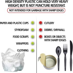 Aluf Plastics High Density Black Trash Bags, 55-60 Gallon, 50 Count, 21 Micron (eq) For Bathroom, Office, Industrial, Commercial, Janitorial, Municipal, Recycling - Image 3