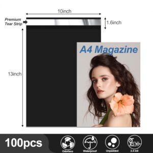 JinRuiKJ Thank You Poly Mailer 10x13 Inch 100 PCS, Shipping Bags for Clothing, Packaging Bags for Small Business, Strong Adhensive, Waterproof and Tear-Resistant Mailing Envelopes, Black - Image 3