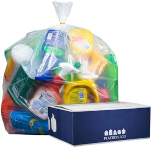 Plasticplace - W33LDC1 33 Gallon Trash Bags │ 1.2 Mil │ Clear Heavy Duty Garbage Can Liners │ 33" x 39" (100 Count) - Image 3