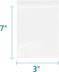 iMailer - 3" x 7" 500 Pack- 2 Mil Resealable Zip Bags- Small Clear Plastic Bags for Storage, Organizing, Crafts, Snacks, Jewelry, Hardware - Image 3
