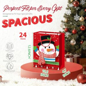 WLUSEAXI 24PCS Large Christmas Gift Bags Bulk With Handles, Paper Holiday Gift Bags with 24 Assorted Design Big Size for Wrapping Xmas Present 13 X 10.3 X 4.7 Inches - Image 3