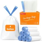 4-Gallon Drawstring Trash Bags - Tear-Resistant, Leakproof & Odor Control, No Tearing Convenience, Strong & Durable Garbage Bags for Kitchen, Bathroom, Office (120 Count) - Image 2