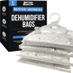 4 Pack Moisture Absorber Hanging Bags, Boat Dehumidifier with Charcoal, Unscented, Removes Dampness and Musty Odors, Ideal for Basement, Closet, Home, Car, RV, and Boating - Image 2