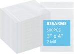 500 PCS 3" x 4" Small Plastic Bags for Jewelry Mini Clear Plastic Poly Bag 2 Mil with Resealable Lock Seal Zipper for Storage Gifts Candy Screws - Image 2