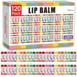 AZEN 120 Pack Lip Balm, Natural Lip Balm Bulk, Lip Care Product, Moisturizing Lip Balms for dry cracked lips, Valentines Gifts Easter Basket Stuffers - 12 Flavors - Image 2