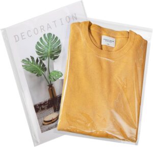 Clear Self‑Sealing Cellophane Bags 10x13 Inches, 100Pack Clear Plastic Poly Shipping Bags with Reinforced Edge for Small Business Packaging Clothing, Shirts, Decorative Wrappers & Artwork - Image 2