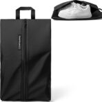 Comfyanno Travel Shoe Bag, Shoe Storage Bag for Packing in Suitcase, Resist Odor & Dust, Portable Sneaker Bag with Zipper, Travel Essentials, 17.7x9.8 in - Black - Image 2