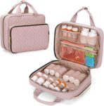 Damero Pill Bottle Organizer Bag, Travel Medicine Bag Organizer, Medicine Organizer and Storage for Pills, Vitamin, Fish Oil, Medical Supplements for Women and Men, Misty Rose - Image 2