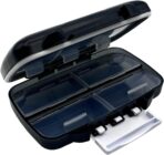 EZY DOSE Moisture-Proof Portable Pill Dispenser, Pocket Purse Organizer, Pharmacy Box, Travel Medication Holder, Latch-Closure to Secure Contents, Oversized Compartments, Airtight Seal, Medium, Black - Image 2