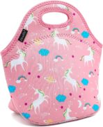 FlowFly Neoprene Lunch Tote Insulated Thermal Reusable Lunch Bag Box for Boys Men with Zipper,Unicorn - Image 2