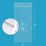 GPI - 2" x 4" Small Zip Bags, 200 Count, 2 Mil, Clear Plastic Reclosable Zipper Poly Baggies, with Resealable Zip Top Lock Seal, for Jewelry, Coins, Pills, Candy, Beads, Seeds & More. - Image 2