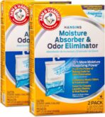 Hammer Hanging Moisture Absorbers and Odor Eliminator - 1 Fragrance Free & 1 Clean Burst - Humidity Packs Traps Moisture - Fresher Air - Humidity Absorber Dehumidifier Bags - 2 Pack, Packed by ILIOS - Image 2