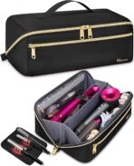 Mancro Hair Tools Travel Bag Compatible with Shark Flexstyle, Wide-open Hot Hair Tool Organizer with Separate Heat Resistant Mat, Hair Accessories Organizer for Straighteners, Curling Iron - Image 2