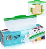Sandwich Zipper Bags, 50 Pack — Reusable, BPA-Free, Leakproof — Expandable Bottom, Microwave-Safe, Strong Seal with Zipper Lock — Food Storage For Freezer, Fridge, Lunch, Durable & Washable - Image 2