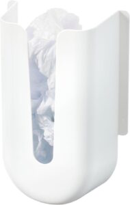 iDesign Recycled Plastic Grocery Bag Holder and Dispenser – 4.03” L x 8.3” W x 12.5” H, White - Image 2