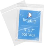 iMailer - 3" x 7" 500 Pack- 2 Mil Resealable Zip Bags- Small Clear Plastic Bags for Storage, Organizing, Crafts, Snacks, Jewelry, Hardware - Image 2