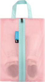 pack all Kids Shoe Bag for Travel, Water-Resistant Shoe Pouch for Gym, Odor-Resistant Soccer Cleats Bag for Sport, Cute Design for Girls, Boys, Toddlers (Pink) - Image 2